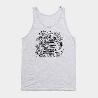 It is a perfect day to read books and flowers Tank Top